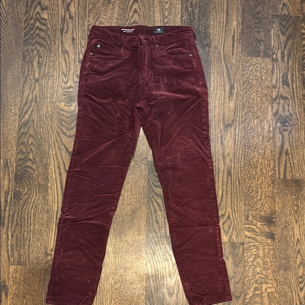 AG Adriano Goldschmied Burgundy Pants